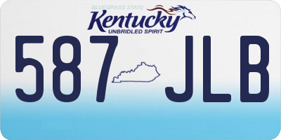 KY license plate 587JLB