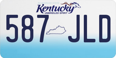 KY license plate 587JLD