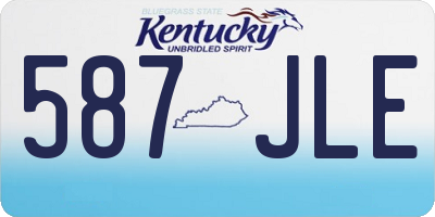 KY license plate 587JLE