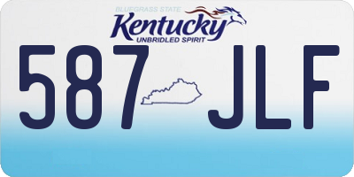 KY license plate 587JLF