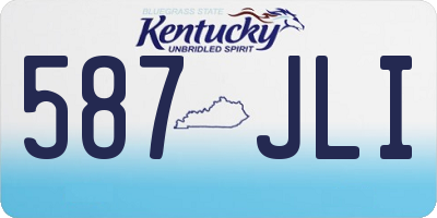 KY license plate 587JLI