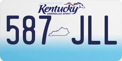 KY license plate 587JLL