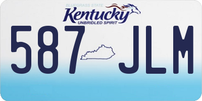 KY license plate 587JLM