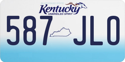 KY license plate 587JLO