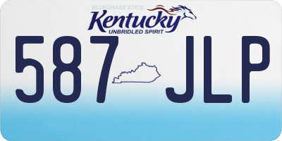 KY license plate 587JLP