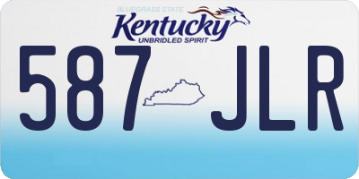 KY license plate 587JLR