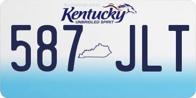 KY license plate 587JLT