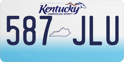 KY license plate 587JLU