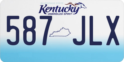 KY license plate 587JLX