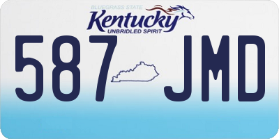 KY license plate 587JMD