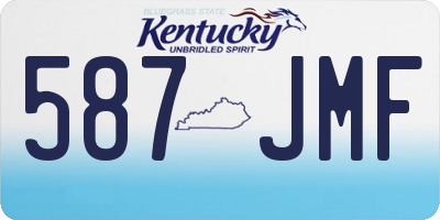 KY license plate 587JMF