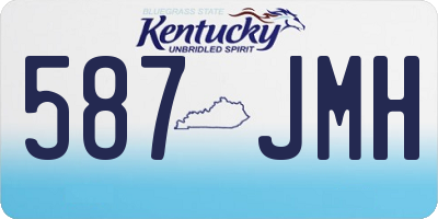 KY license plate 587JMH