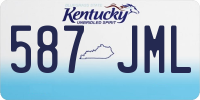 KY license plate 587JML