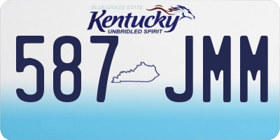 KY license plate 587JMM
