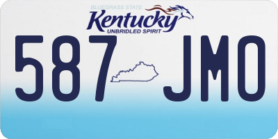 KY license plate 587JMO