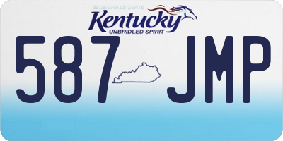 KY license plate 587JMP
