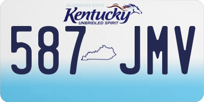 KY license plate 587JMV