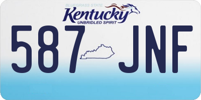 KY license plate 587JNF