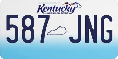 KY license plate 587JNG