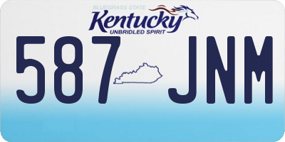 KY license plate 587JNM