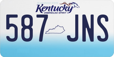 KY license plate 587JNS
