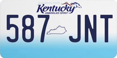 KY license plate 587JNT