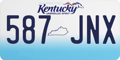 KY license plate 587JNX