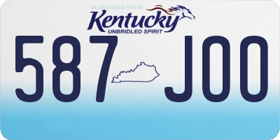 KY license plate 587JOO