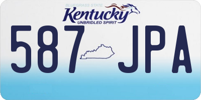 KY license plate 587JPA