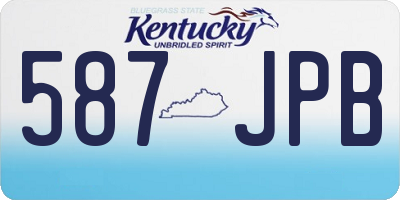 KY license plate 587JPB