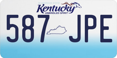 KY license plate 587JPE