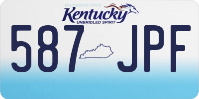 KY license plate 587JPF