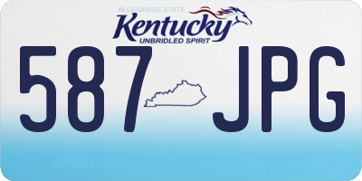 KY license plate 587JPG