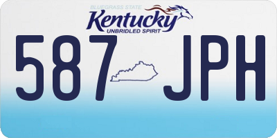 KY license plate 587JPH