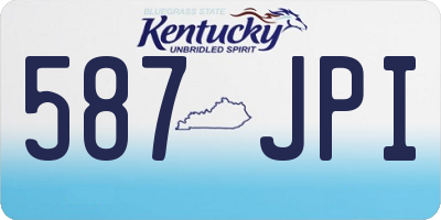 KY license plate 587JPI