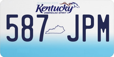 KY license plate 587JPM