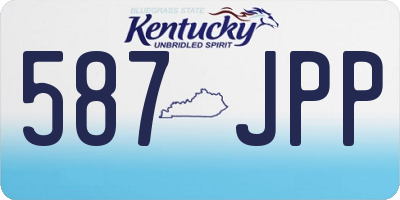 KY license plate 587JPP