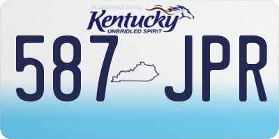 KY license plate 587JPR