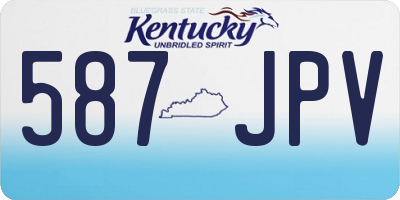 KY license plate 587JPV