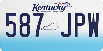 KY license plate 587JPW