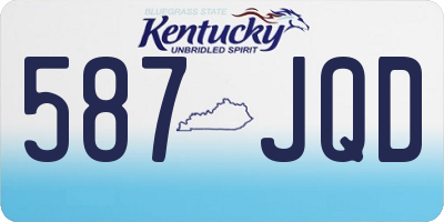 KY license plate 587JQD