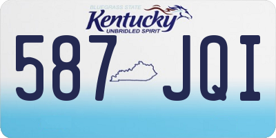 KY license plate 587JQI