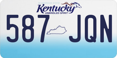 KY license plate 587JQN