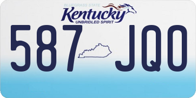 KY license plate 587JQO