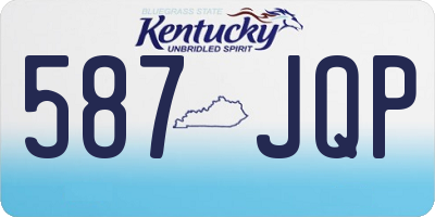 KY license plate 587JQP