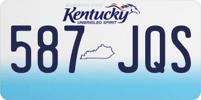 KY license plate 587JQS
