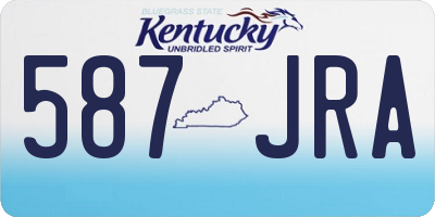KY license plate 587JRA