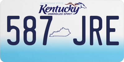 KY license plate 587JRE