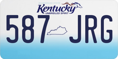 KY license plate 587JRG
