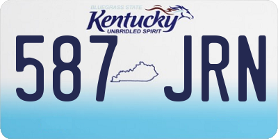 KY license plate 587JRN